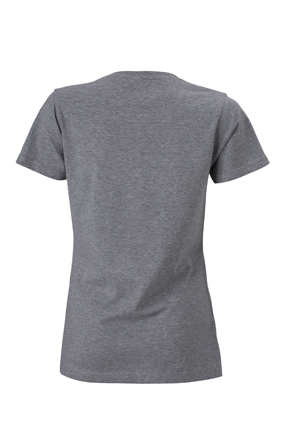 JN Ladies Slim Fit V-T JN972 100%BW, grey-heather, Größe S