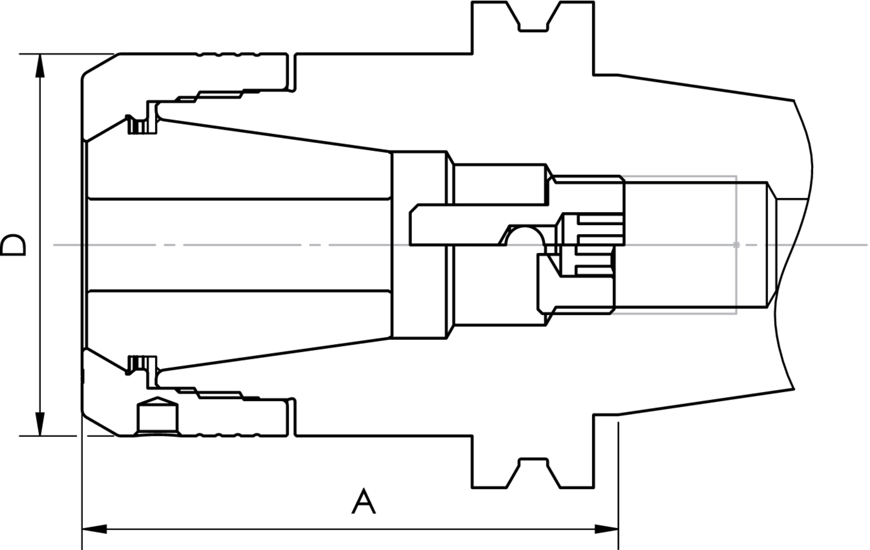 Spannzangenf. D69871ADB CP16 SK40-70      Fahrion