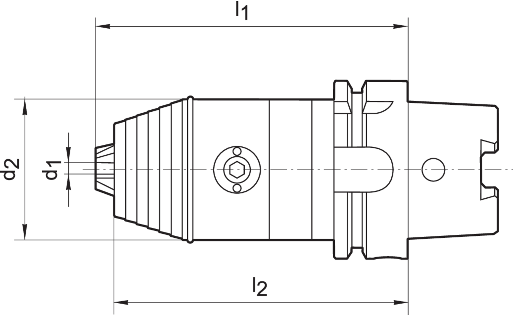 Präzisions - Bohrfutter D 69893 - A 0,5 - 13 HSK 63 WTE