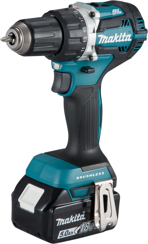 MAKITA Akku-Bohrschrauber DDF484RTJ 2x 5 Ah Akkus, Ladegerät, MAKPAC