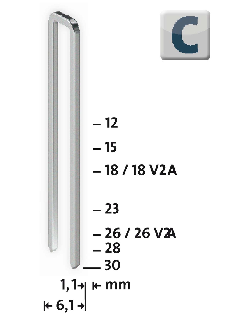 NOVUS Klammer Typ C Nr. 4 / 30 VZ