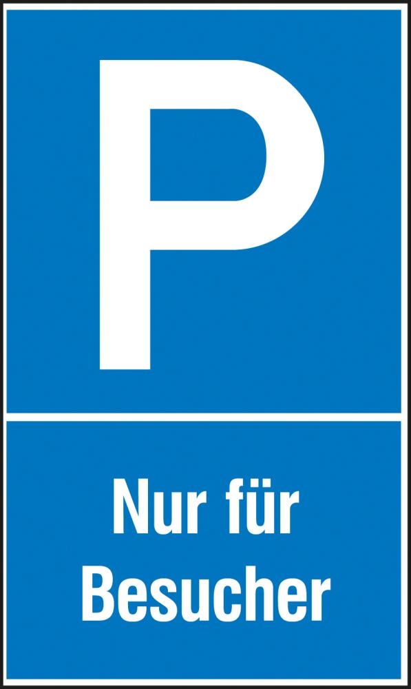 Parkplatzs. Nur f. Bes. Aluminium geprägt