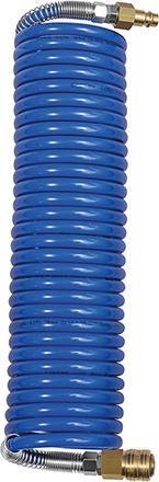 RIEGLER Spiralschlauch PA blau, Kupplung u Stecker NW7,2, 8x6mm, 7,5m