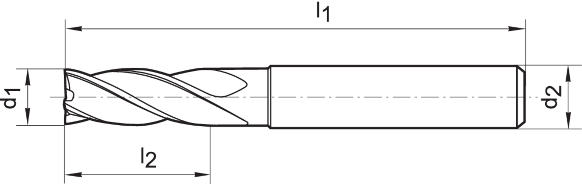 FORMAT Schaftfräser DIN6527L VHM TiALN 7,0mm HB Z 4