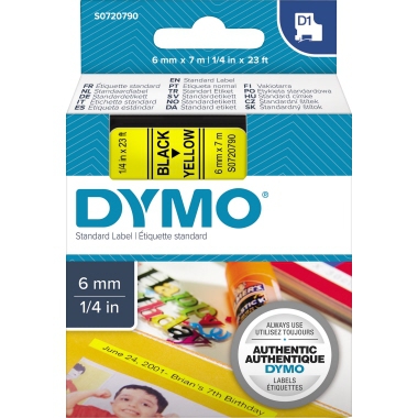 DYMO Schriftbandkassette D1 S0720670 9mmx7m sw auf tr