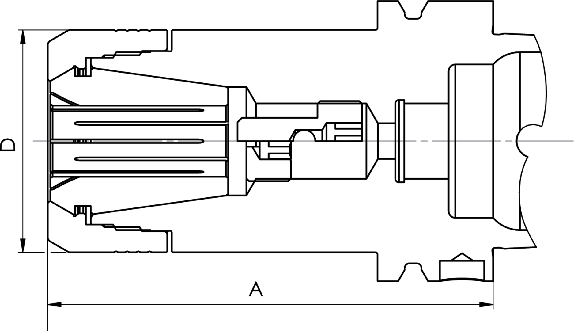 Spannzangenf. D69893A CP16 HSK-A 63-55  Fahrion