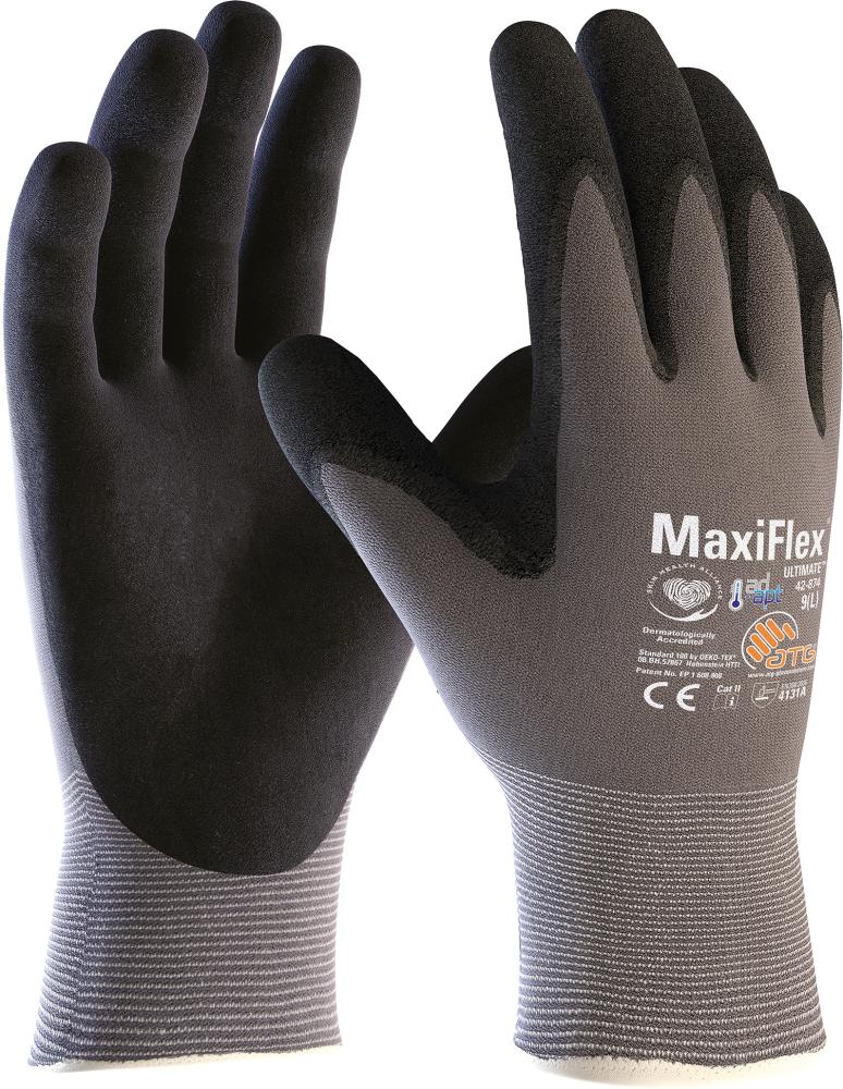 ATG Montage-Handschuh MaxiFlex Ultimate Gr.12 AD-APT Nitrilschaum gr/schw 42-874