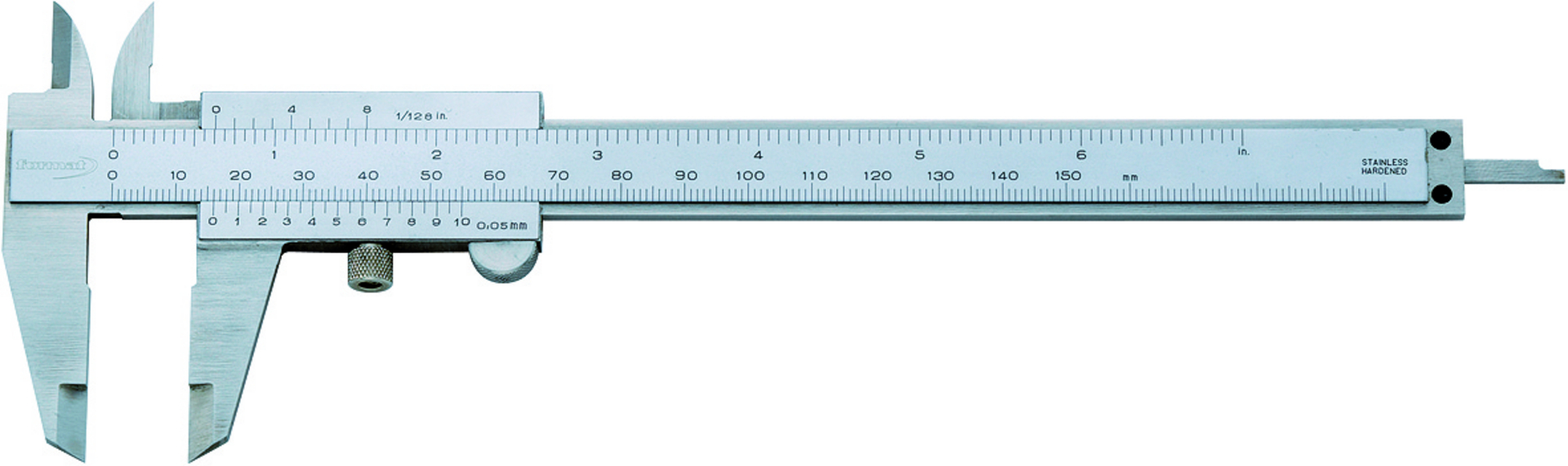 FORMAT Präzisions-Taschenmessschieber parallaxfrei, Feststellschraube, 150mm