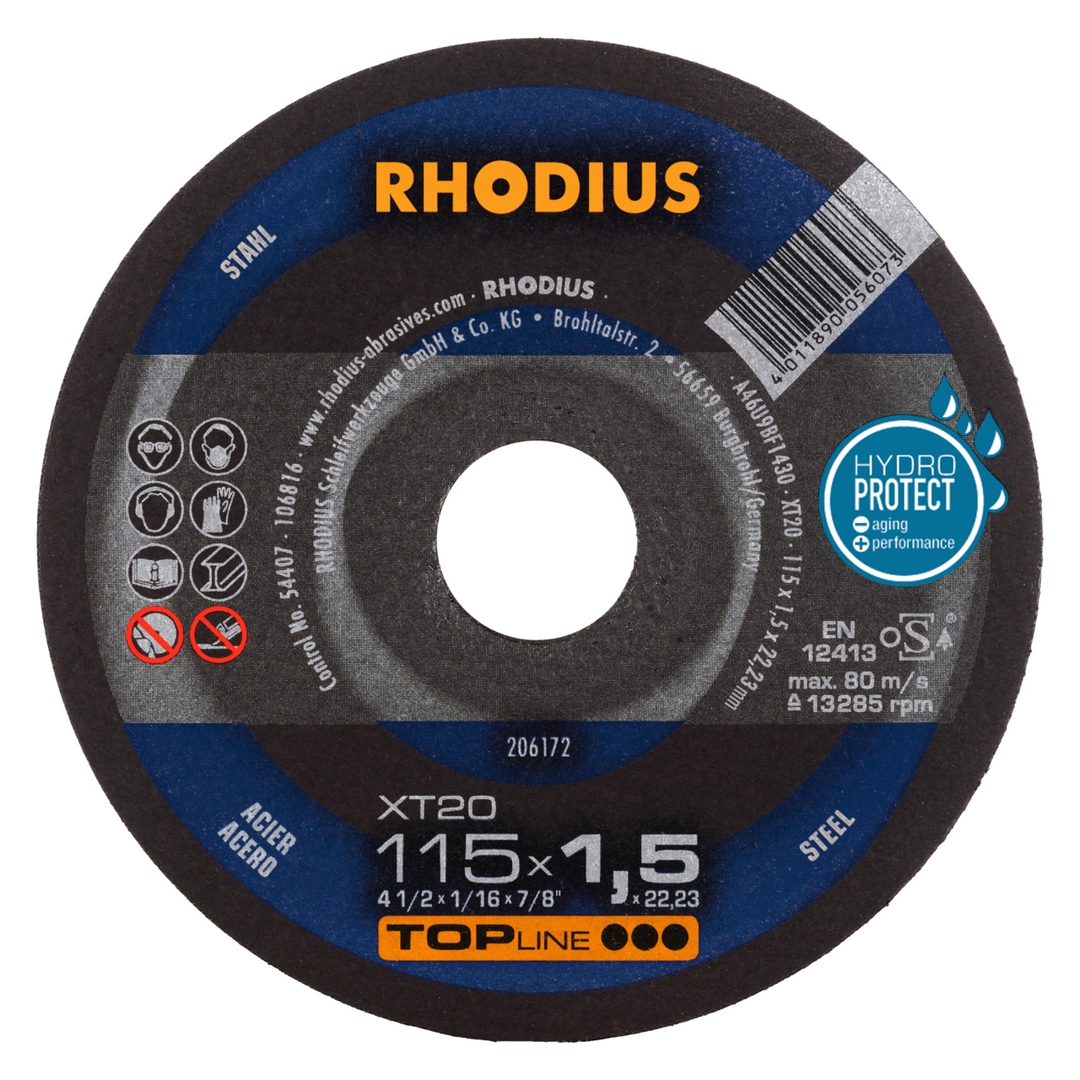 RHODIUS Extradünne Trennscheibe XT 20 Top Stahl 115x1,5x22,2 mm