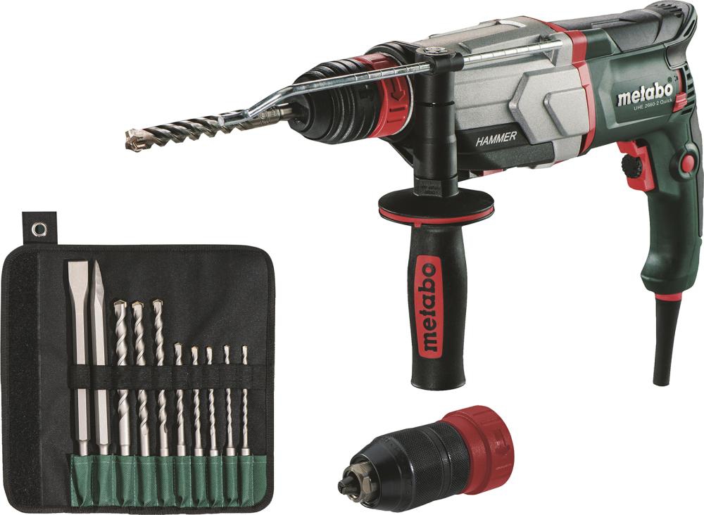 METABO Multihammer mit Zubehör im Koffer UHE 2660-2 Quick Set, 800 Watt