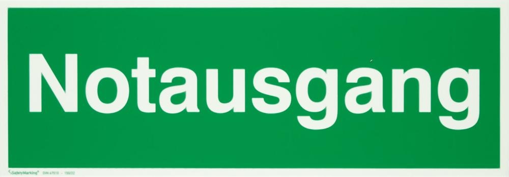 Schild Folie 105x297 mm Notausgang