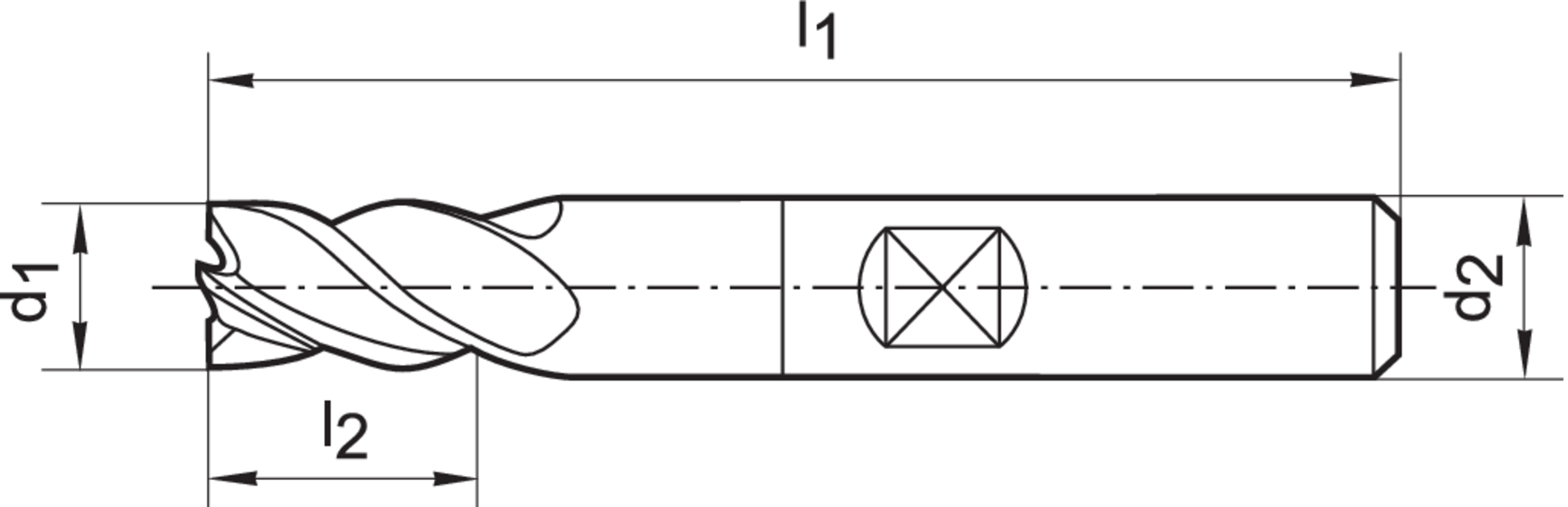 SL-Ratiofräser DIN 6527 - K VHM FIRE 6 mm Z 4 GÜHRING