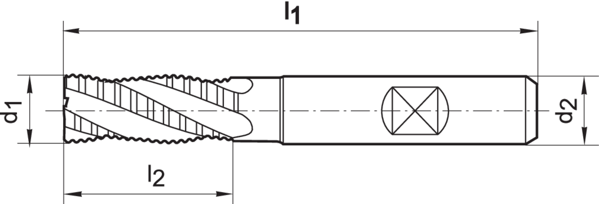 FORMAT Schruppfräser DIN844K TiAlN HSSE HR 20,0 mm