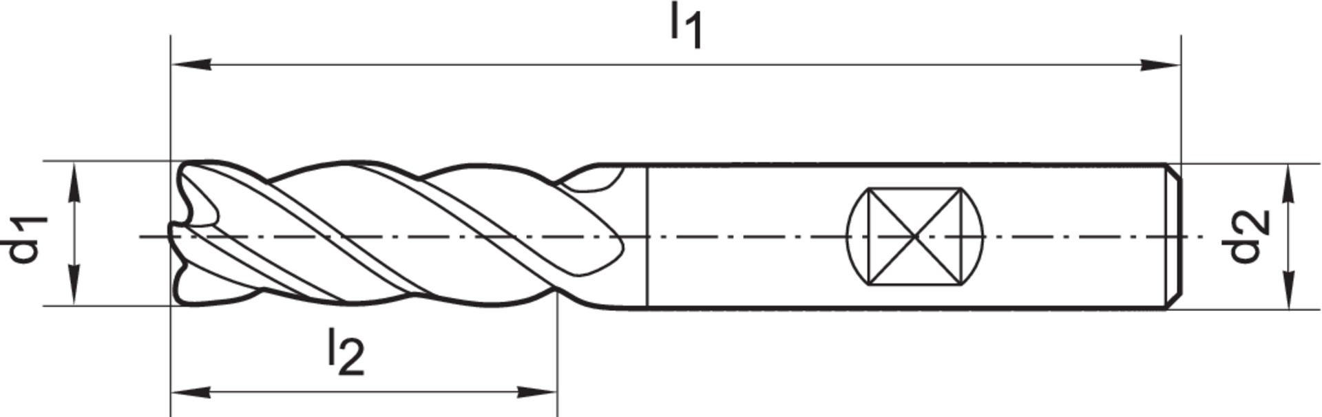 SL-Ratiofräser DIN 6527 - L VHM FIRE 6 mm Z 4 GÜHRING