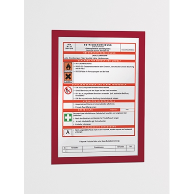 DURABLE Magnetrahmen MAGAFRAME 487203 DIN A4 rot 2 St./Pack.