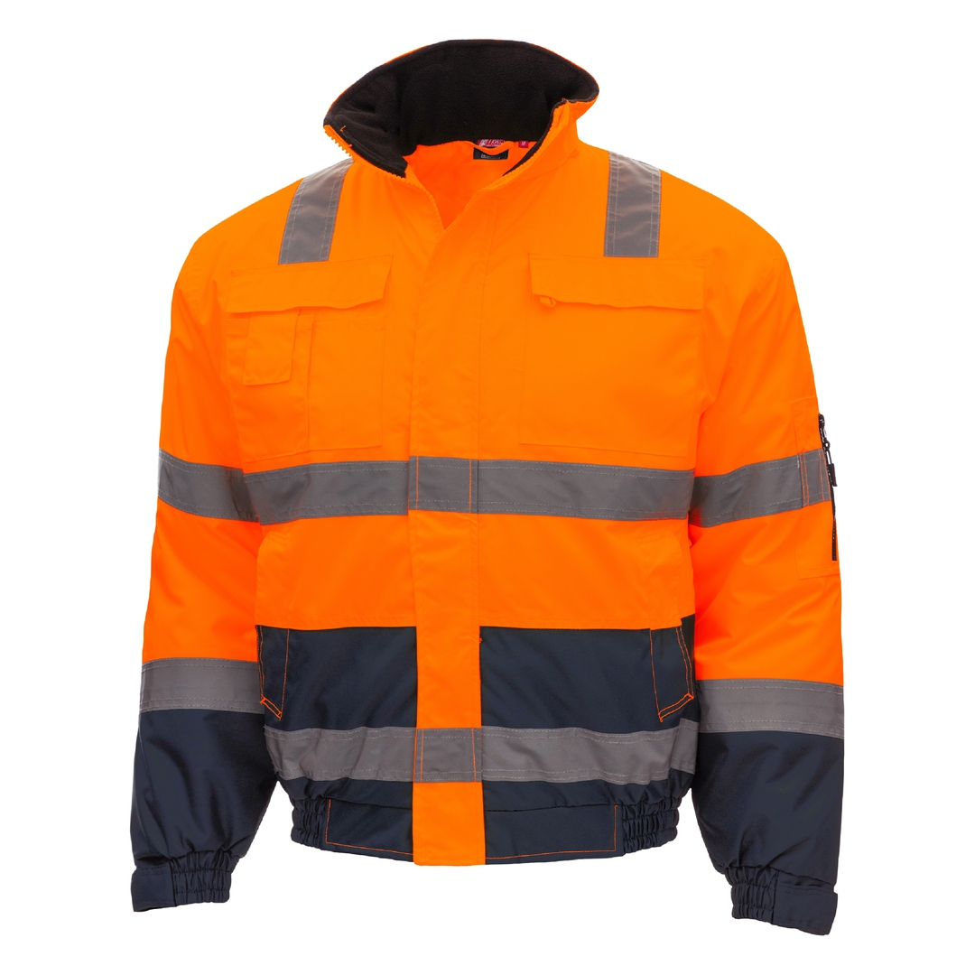 NITRAS MOTION TEX VIZ Warnschutz- Pilotjacke orange/blau Mod. 7142 Gr. XS