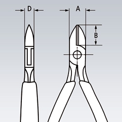 KNIPEX 77 01 115 Elektronik-Seitenschneider 115 mm