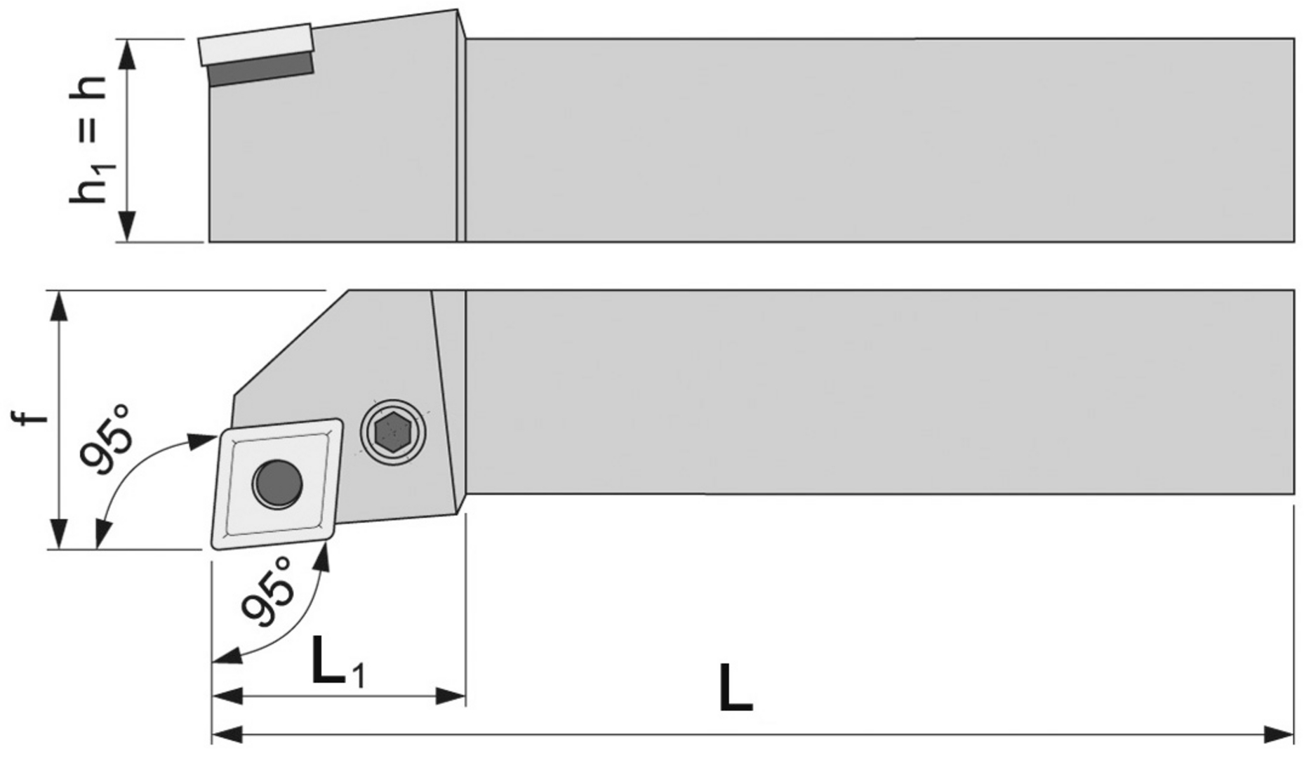 Klemmhalter 95 Grad PCLNL 2525 M 12