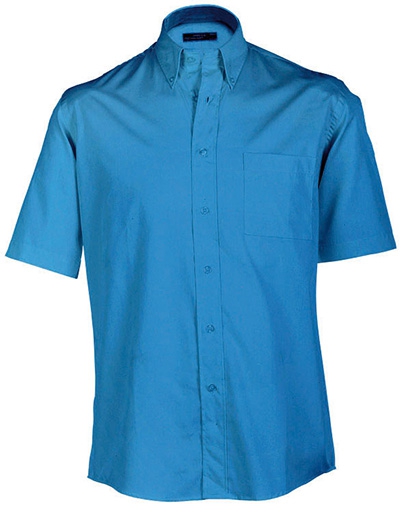 JN Buttondown Shirt Short JN065 100%BW, blue, Größe M