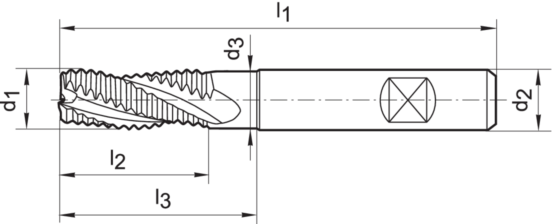 Schruppfräser 6527 VHM FIRE 6,0mm Z4 NF Gühring