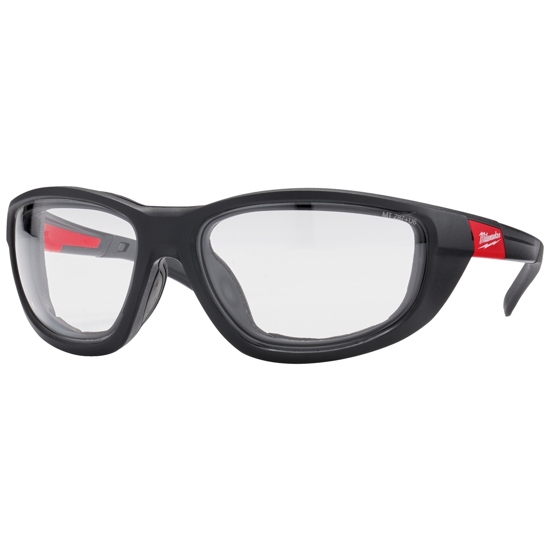 MILWAUKEE High Performance Schutzbrille klar, m. abnehmbarer Schaumstoffauflage