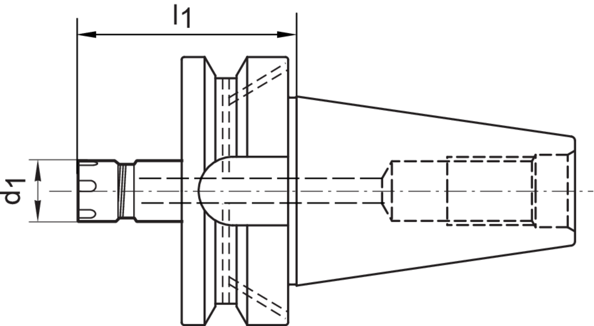 Spannzf.MiniJISB6339ADB BT40-ER11M