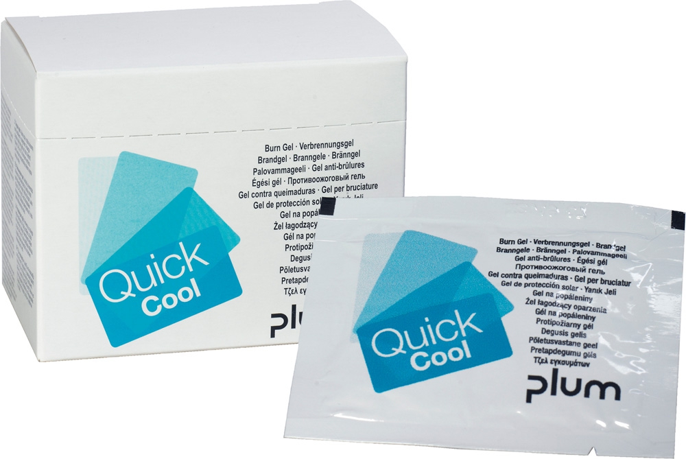 PLUM Verbrennungsgel QuickCool Box mit 18 Sachets