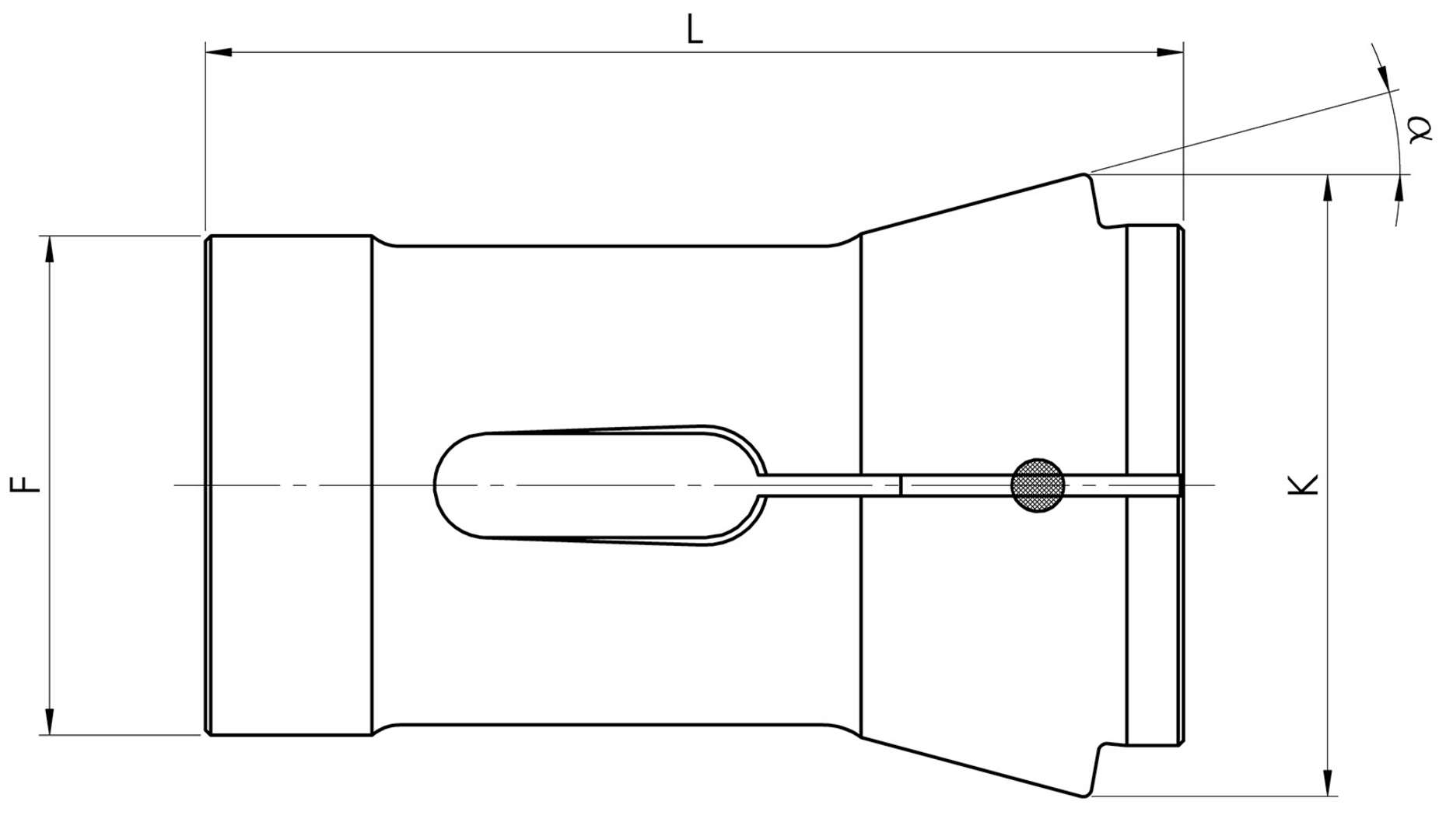 Druckspannzange DIN6343 0173E 42,00 RD qu.Fahrion