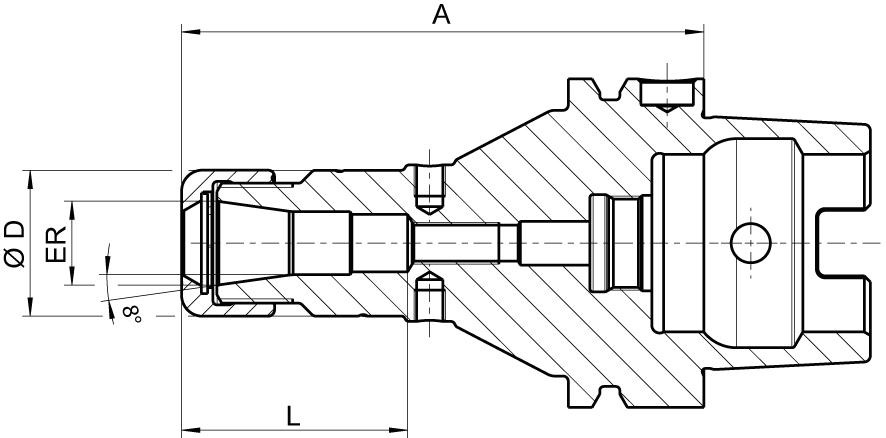 Spannzangenf. D69893A HSK-A 63-ER16x75  Haimer