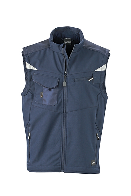 JN Workwear Softshell Vest JN845 100%PES, navy/navy, Größe S