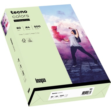 INAPA TECNO Kopierpapier Colors 2100011399 A4 80g hellgrün 500Bl.