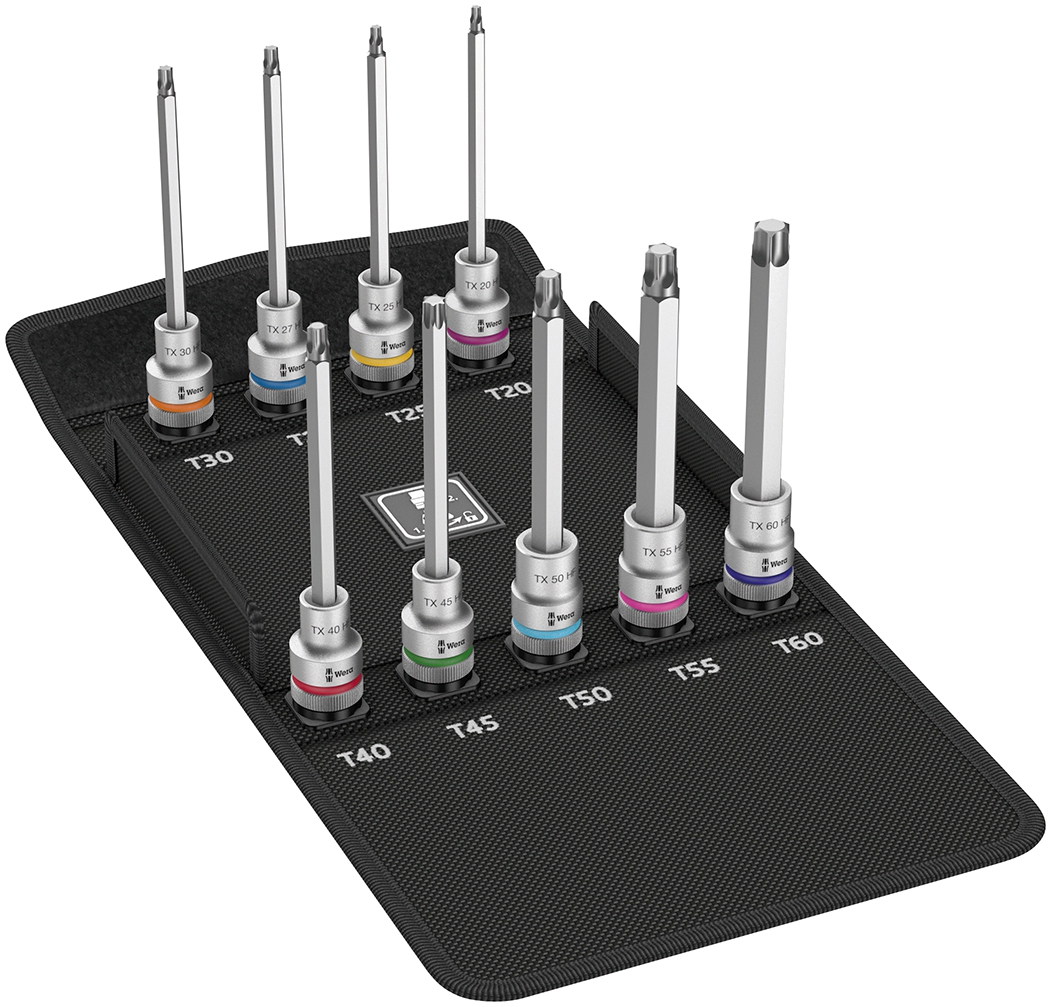 Schraubend.-Eins.Grt.1/2" 9tlg Tx Haltef.lang Wera