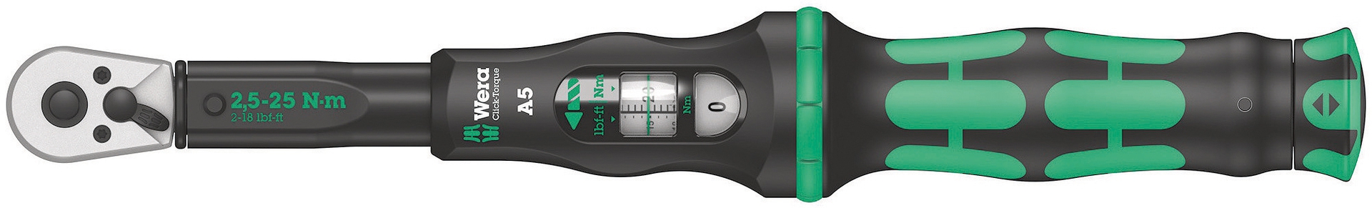 WERA Drehmomentschlüssel Click-Torque A5, 2,5-25 Nm, 1/4"