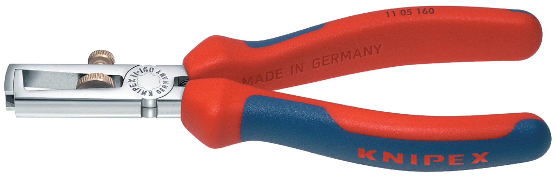 KNIPEX 11 05 160 Abisolierzange Öffnungsfeder uni Mehrk. verch. 160 mm