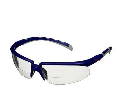 3M Schutzbrille Solus blau/graue Bügel integr. Lesebereich (+2,5) S2025AF-BLU