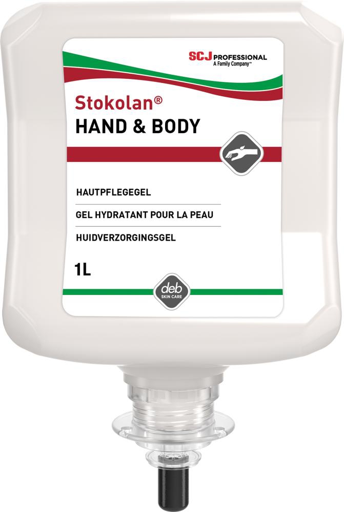 SC JOHNSON Hautpflegegel Stokolan Hand & Body, 1.000 ml Kartusche, SBL1L