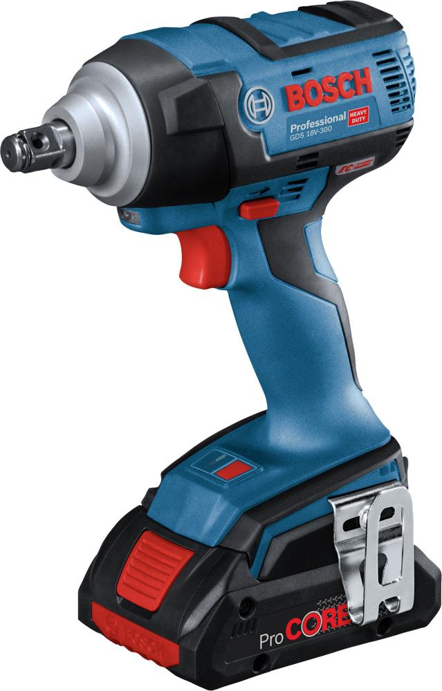 BOSCH Akku-Schlagschrauber GDS 18V-300, 2x4,0 Ah, Ladegerät, L-BOXX