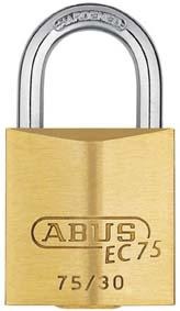 ABUS Messing-Hangschloß EC 75 75/40 Wendeschlüsselmechanik