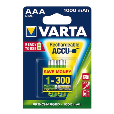 Varta Akku Longlife 56703101402 AAA Micro HR03 1,2V 2 St./Pack.