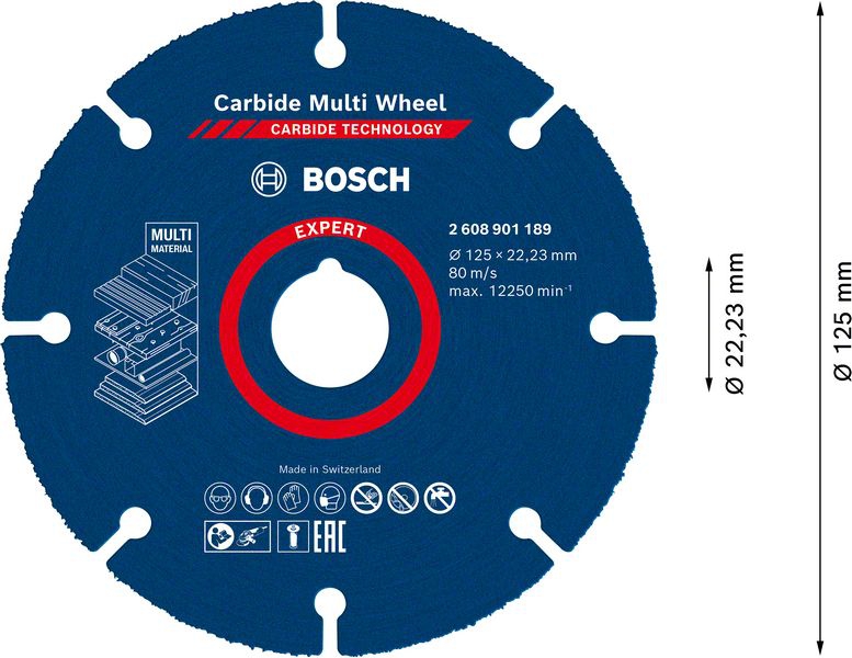 BOSCH Multiwheel Trennscheibe EXPERT Carbide 125x22,23 mm