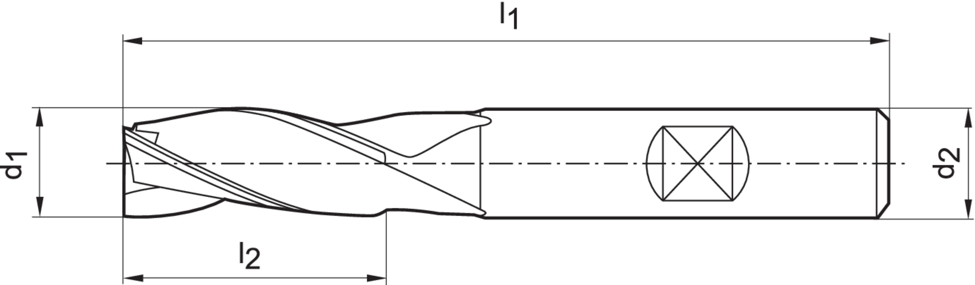 FORMAT Dreischneiderfräser DIN844 K HSSE 7,50 mm