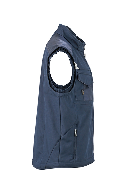 JN Workwear Softshell Vest JN845 100%PES, navy/navy, Größe S