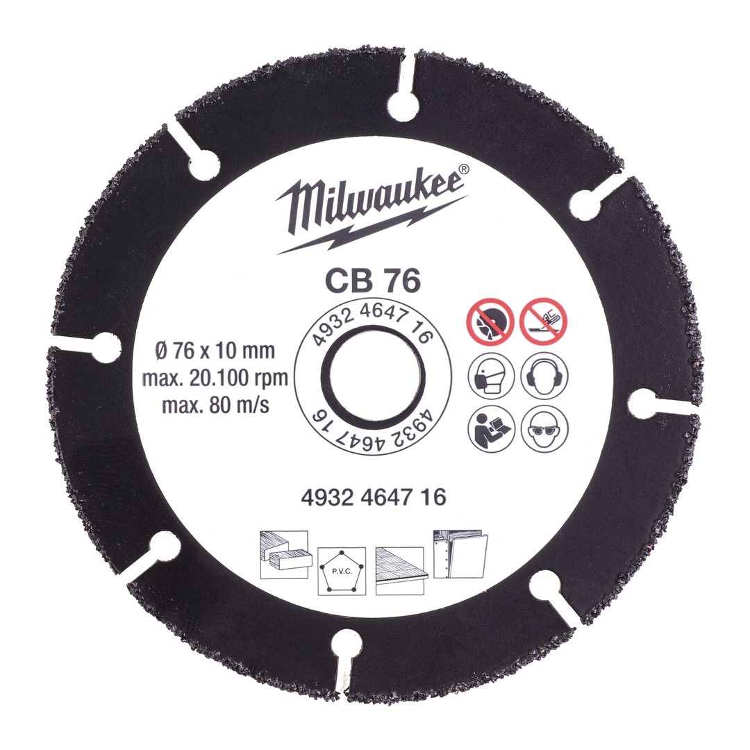 MILWAUKEE HM-Trennscheibe für Holz, Kunststoff, Gipskarton 125mm