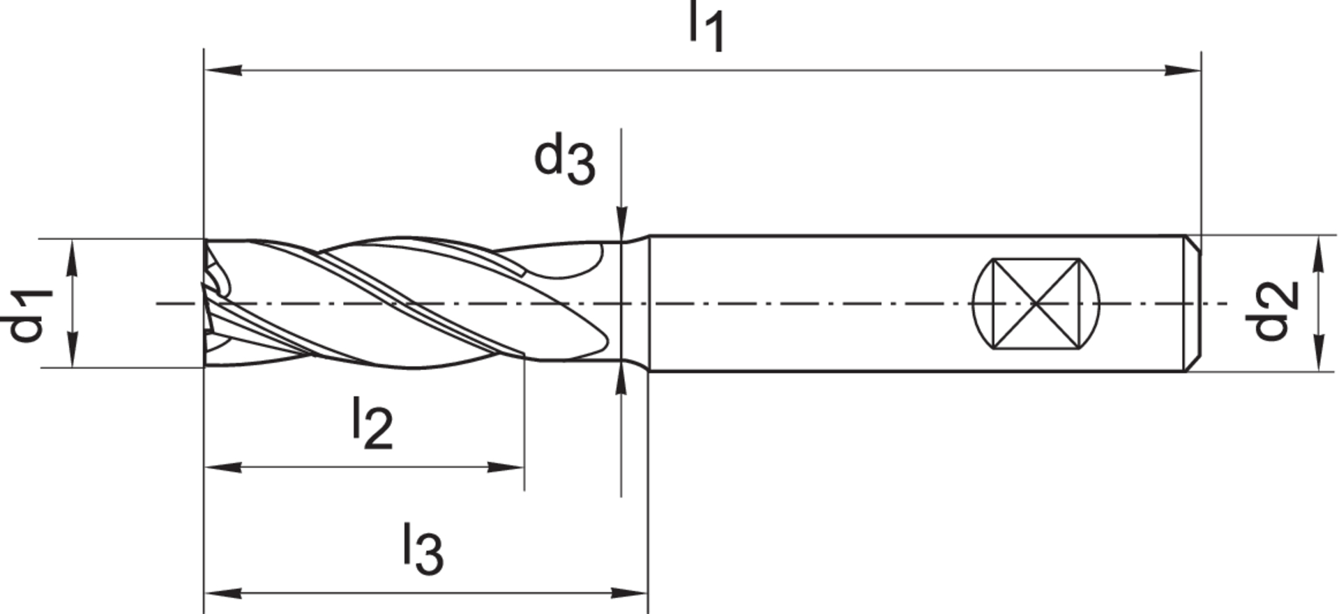 FORMAT GT Schaftfräser VHM-HPC 12,0mm Z4 HA TA-C