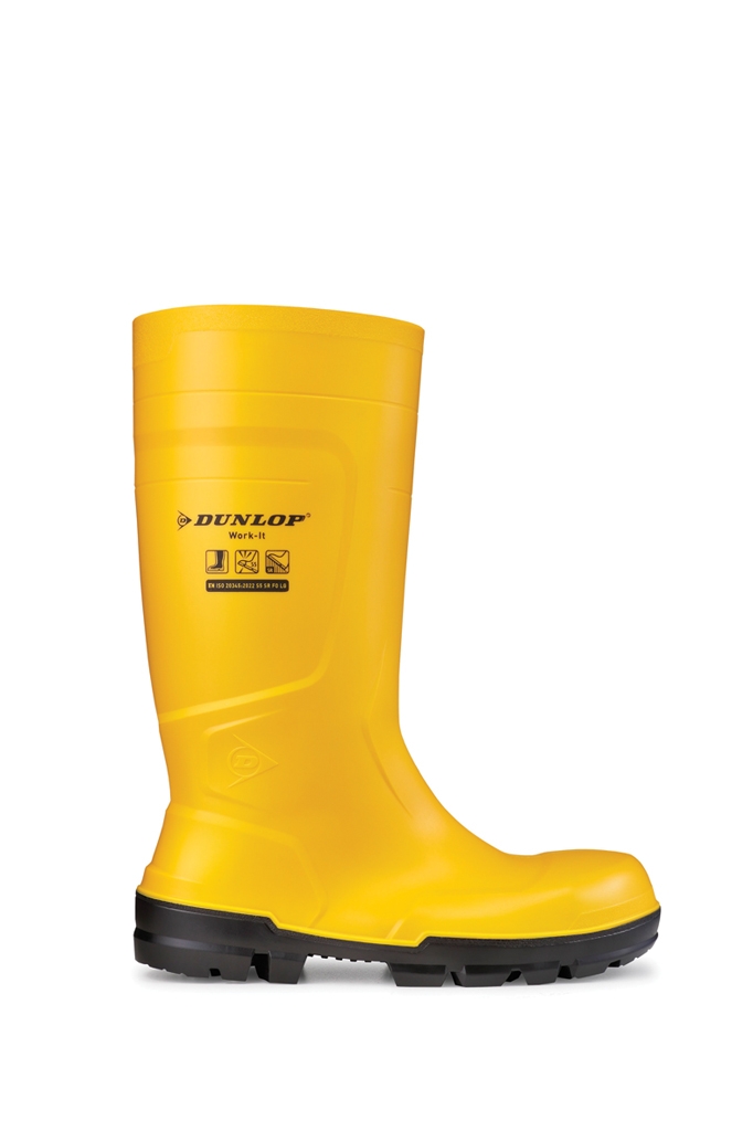 DUNLOP Sicherheits-Stiefel Work-It Full Safety Gr. 35 PVC gelb S5 SR, NB2JF01