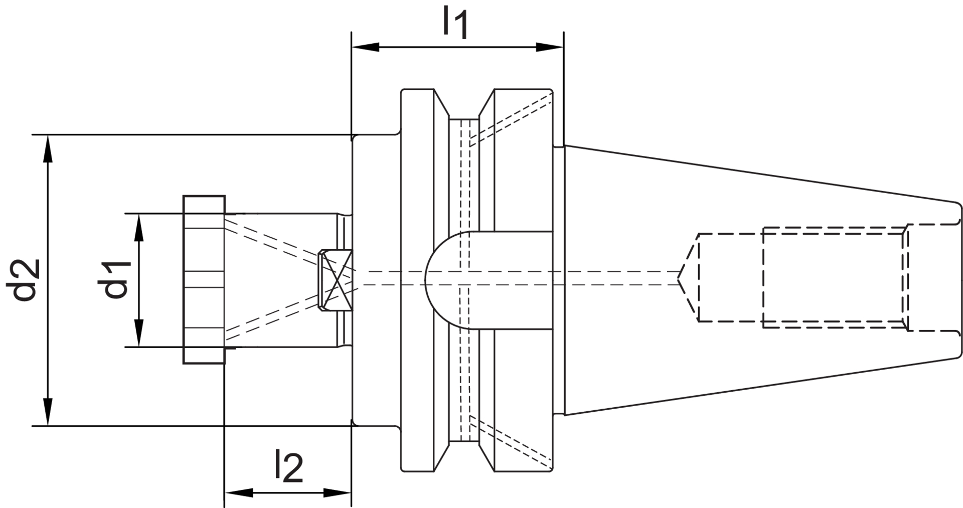 Aufsteckf.D.JISB6339ADB BT40-22            Haimer