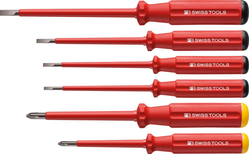 PB Swiss Tools Schraubendreher-Satz VDE 6-teilig Schlitz/PH, im Karton