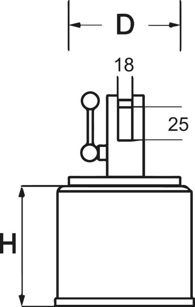 FORTIS Topfmagnet mit Abdrückgewinde 44 mm