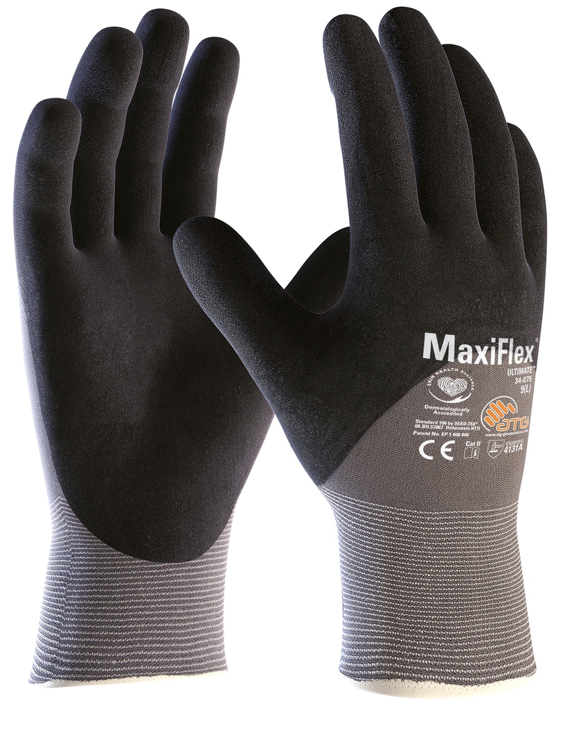 ATG Montage-Handschuh MaxiFlex Ultimate Gr. 11 Nitrilschaum, grau/schwarz 34-875