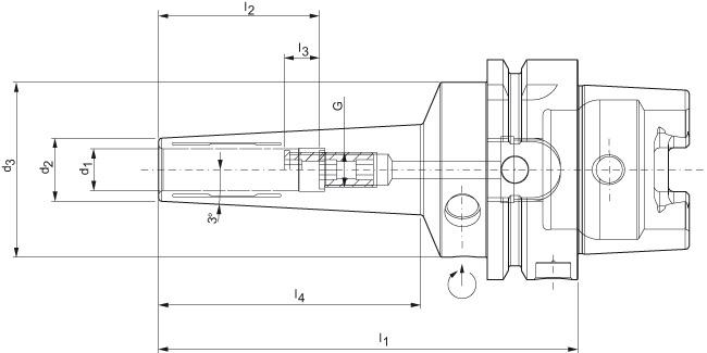 HPH-Spannf. D69893A 3G HSK-A63 3mm           WTE